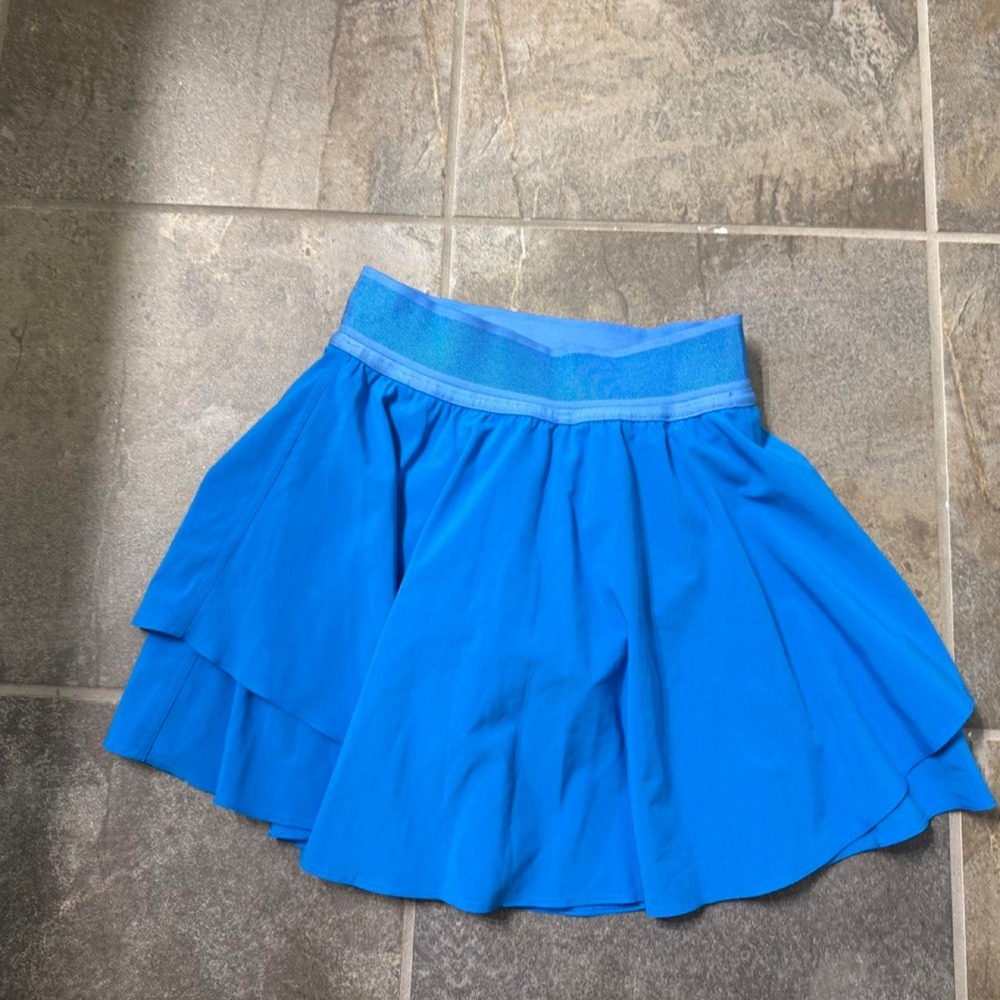 Lululemon Court‎ Rival High-Rise Skirt Long Poolside Blue Size 2 LW8ABJT